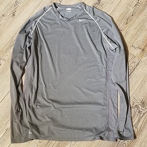 Grey Nike fit dry long sleeve shirt